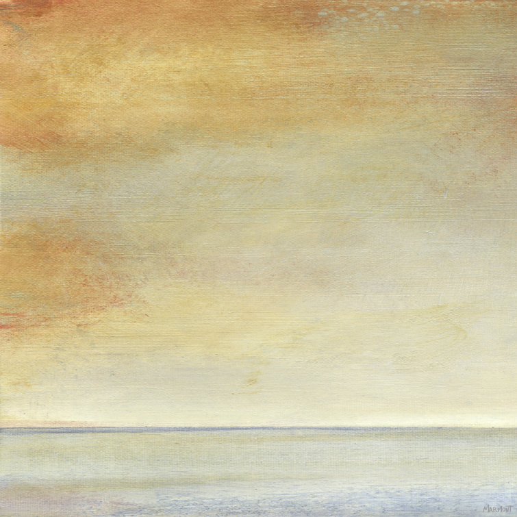 Brayden Studio Beautiful Sunset Wrapped Canvas Painting Wayfair.co.uk